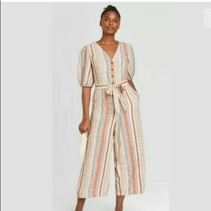 Universal Thread Linen Blend Shortsleeved Jumpsuit